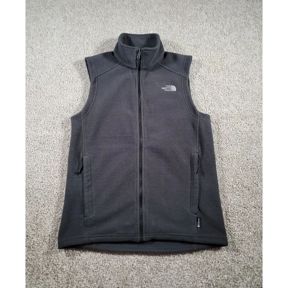 The North Face Fleece Vest Mens Small Gray Flash Dry Hiking Gorpcore Full Zip
